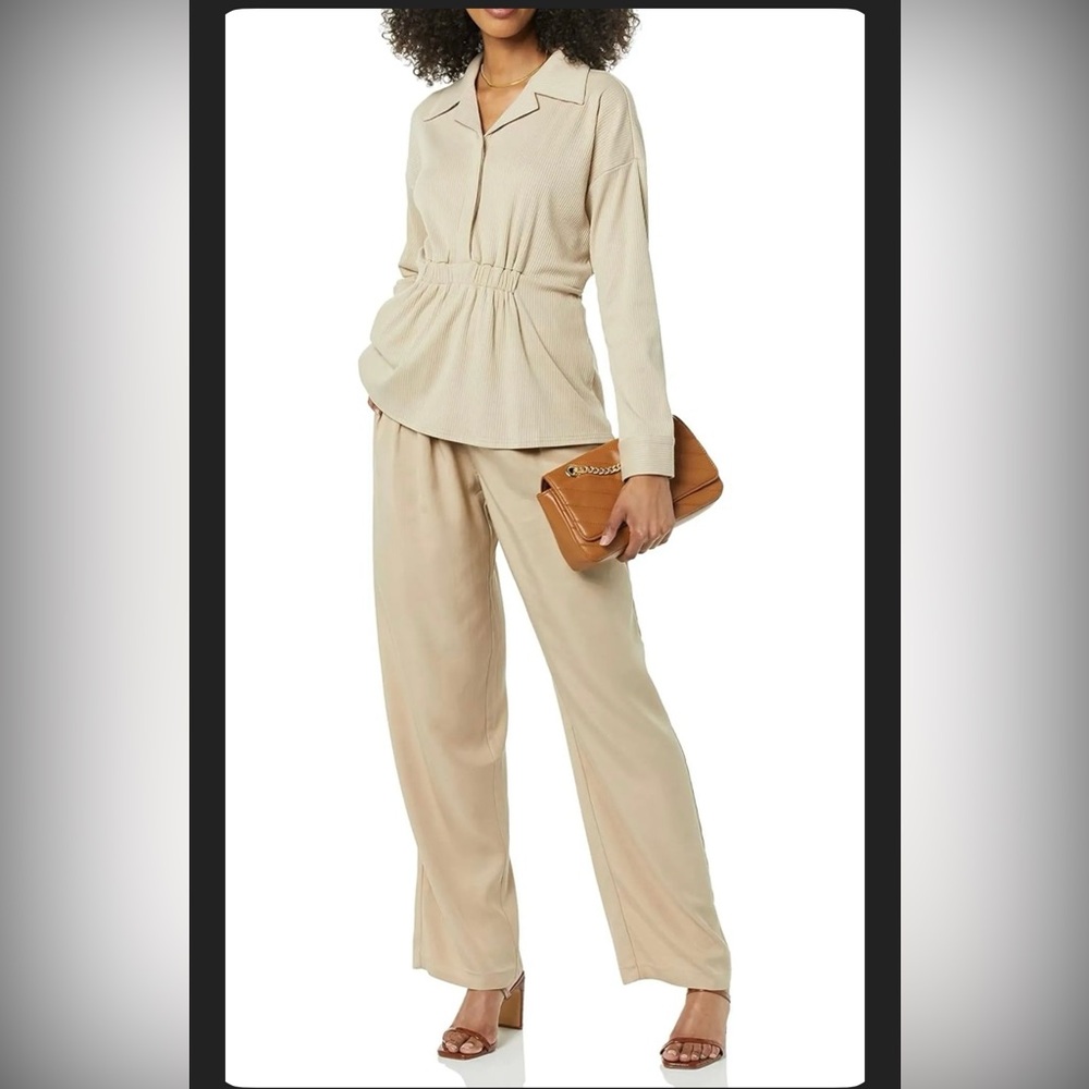 TEREA Women's Zoe Cinched Waist Oversized Top NEW